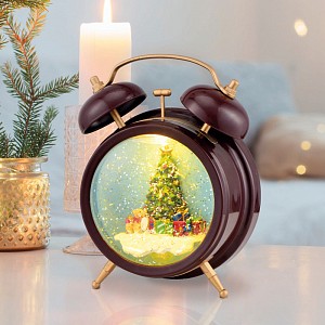 Настольная лампа-ночник Часы с эффектом снегопада 501-162