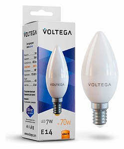 Лампа светодиодная [LED] Voltega E14 7W 2800K