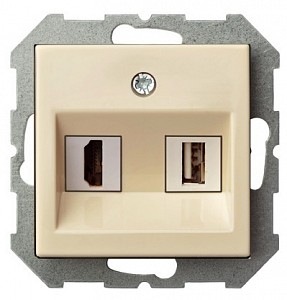 Розетка HDMI и розетка USB без рамки EPSILON 28-085