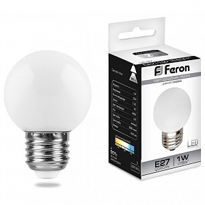 Лампа светодиодная [LED] Feron Saffit E27 1W 6400K