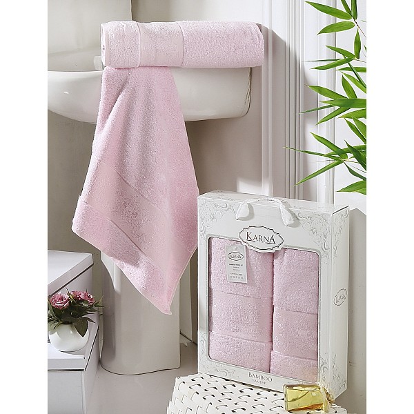 

Набор из 2 полотенец для ванной PANDORA, Светло-розовый, Набор из 2 полотенец для ванной PANDORA