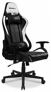 Игровое кресло Drift DR175, белый, черный, экокожа