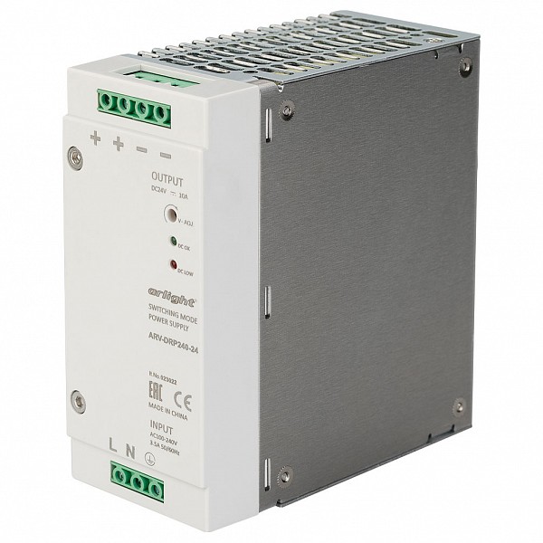 

Блок питания 24В 240Вт ARV-DRP240-24 (24V, 10A, 240W, PFC), 24В 240Вт ARV-DRP240-24 (24V, 10A, 240W, PFC)