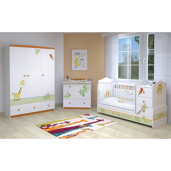 

Гарнитур для детской Polini Basic Джунгли, Polini Basic Джунгли