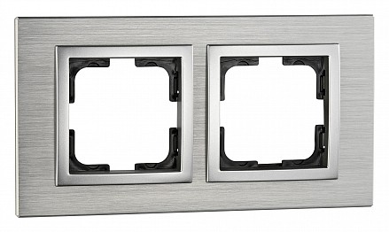 Рамка на 2 поста Style Aluminium 107-800000-161