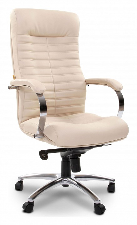 

Кресло компьютерное Chairman 480 бежевый/хром, черный