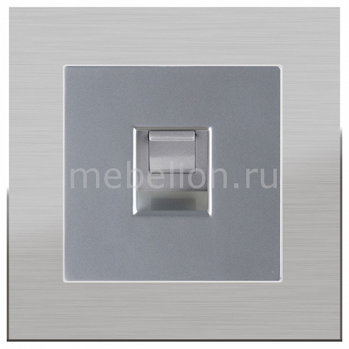 

Розетка Ethernet RJ-45 без рамки Aluminium(Серебряный) WL06-RJ-11+WL06-RJ-45