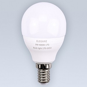 Лампа светодиодная [LED] Eleganz E14 9W 4500K