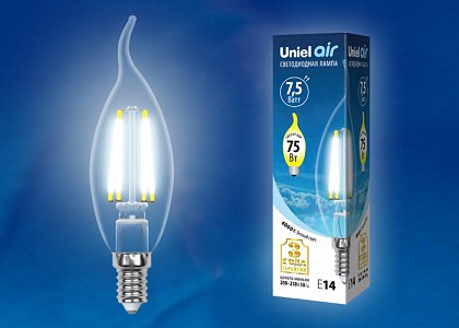 Лампа светодиодная [LED] Uniel E14 7.5W 4000K