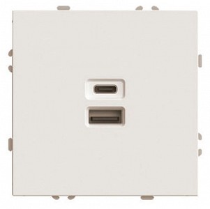 Розетка USB и type C без рамки Эмили 49905