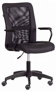 Кресло Staff, черный, ткань, экокожа