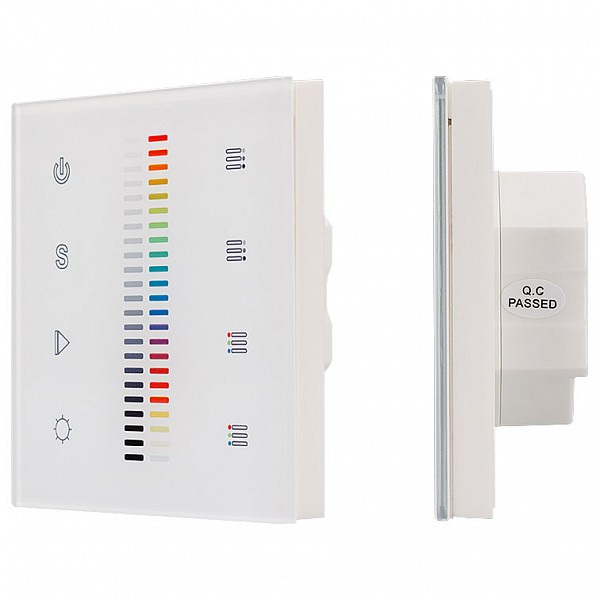 

Панель-регулятора цвета RGBW сенсорная встраиваемая Sens SR-2830C1-AC-RF-IN White (220V, RGB+DIM, 4зоны), Sens SR-2830C1-AC-RF-IN White (220V, RGB+DIM, 4зоны)