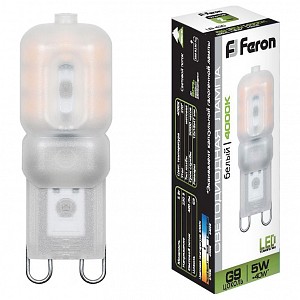 Лампа светодиодная [LED] Feron G9 5W 4000K
