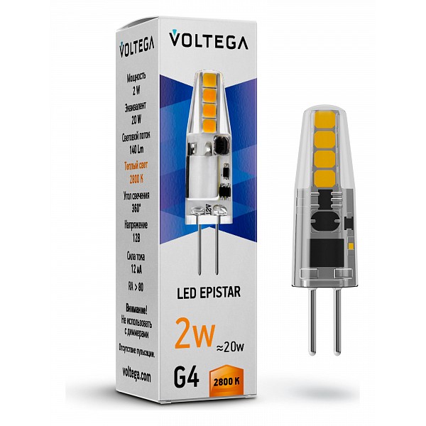 

Лампа светодиодная Simple G4 12В 1.5Вт 2800K VG9-K1G4warm2W-12, Simple G4 12В 1.5Вт 2800K VG9-K1G4warm2W-12