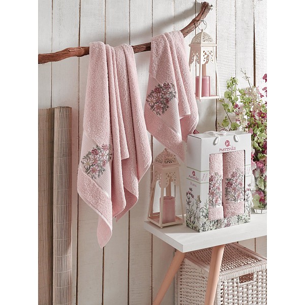 

Набор полотенец для ванной Floral, Розовый, Floral