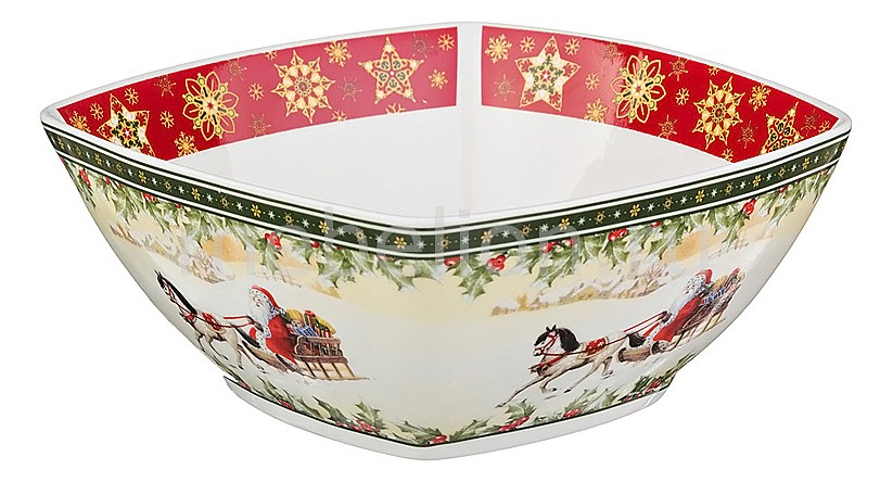 

Салатник (15х15х6 см) Christmas collection 586-189, Белый;бежевый;зеленый;красный