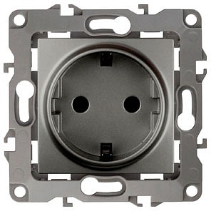 Розетка с заземлением, без рамки Эра 12 12-2001-12