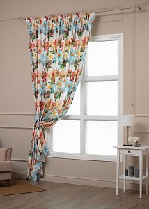 Портьера RR 200x270 см., цвет белый, голубой, желтый
