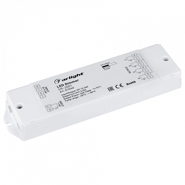 

Контроллер-диммер SR-2001 (12-36V, 240-720W, 1-10V, 4CH), SR-2001 (12-36V, 240-720W, 1-10V, 4CH)