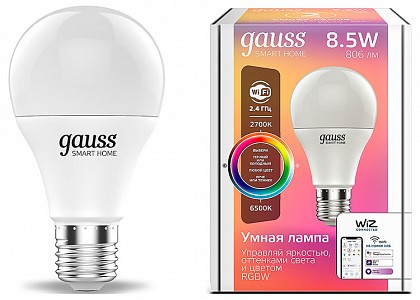 Лампа светодиодная [LED] Gauss E27 8.5W 2700-6500K