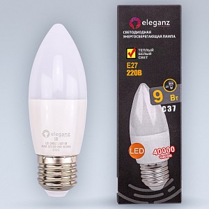 Лампа светодиодная [LED] Eleganz E27 9W 3000K