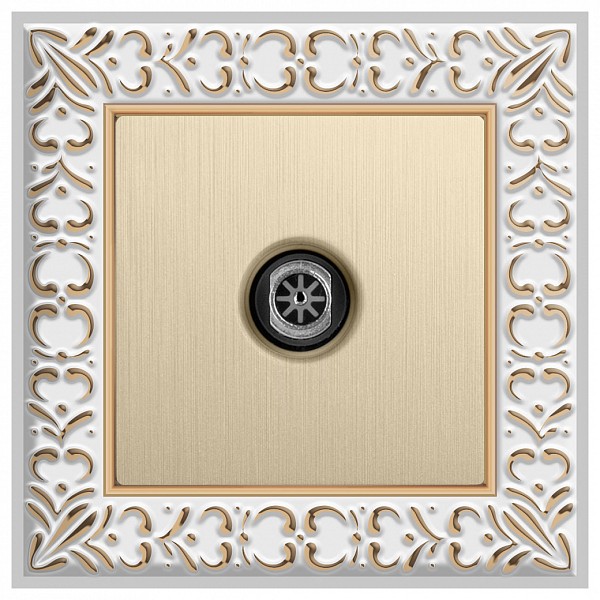 

ТВ-розетки оконечные Antik (Шампань рифленый) WL10-SW-2G-LED+WL10-TV, Antik (Шампань рифленый) WL10-SW-2G-LED+WL10-TV