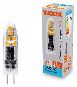 Лампа светодиодная [LED] Wolta G4 3W 6500K