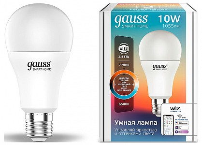 Лампа светодиодная [LED] Gauss E27 10W 2700-6500K