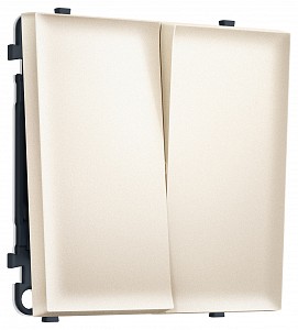 Выключатель проходной двухклавишный без рамки MS MS243020