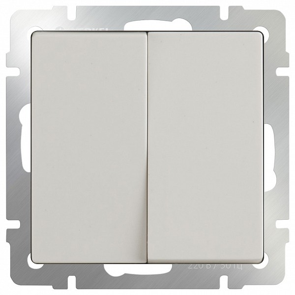 

Выключатель двухклавишный без рамки Слоновая кость WL03-SW-2G-ivory, Слоновая кость WL03-SW-2G-ivory