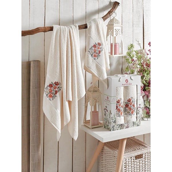 

Набор полотенец для ванной Floral, Floral, Кремовый