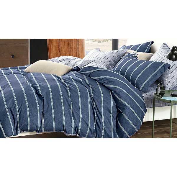 

Комплект двуспальный Satin de' Luxe, Satin de' Luxe, Серый;синий