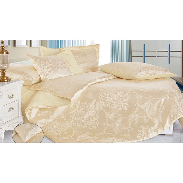 

Комплект евростандарт Satin jacquard, Шампань, Satin jacquard