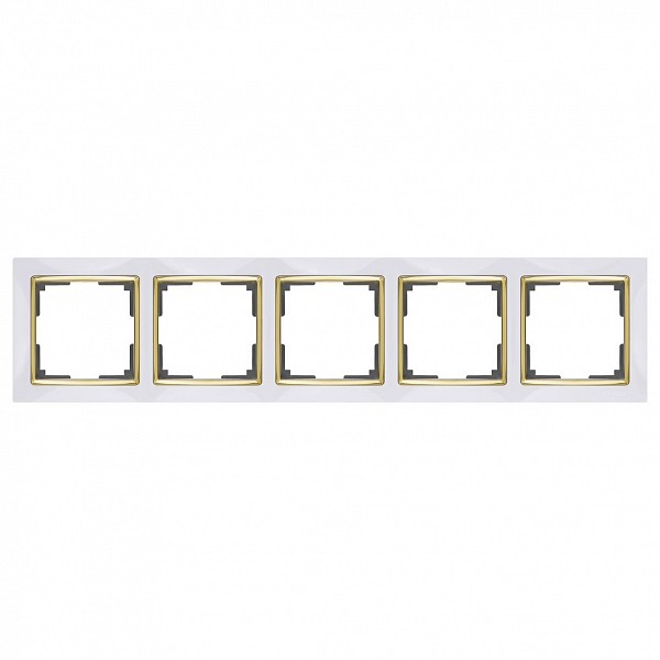 

Рамка на 5 постов Snabb WL03-Frame-05-white-GD, Snabb WL03-Frame-05-white-GD
