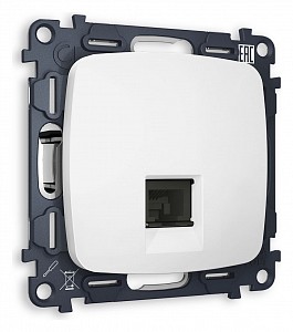 Розетка Ethernet RJ-45 и со шторками, без рамки Quant MO132010