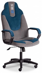 Игровое кресло Neo 2, серый, синий, флок
