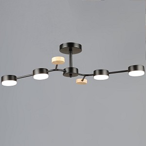Люстра на штанге Reluce 03860 03860-0.3-04 BK+WOOD GX53 (Италия)