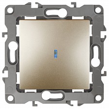 Выключатель одноклавишный с подсветкой без рамки Эра 12 12-1102-04