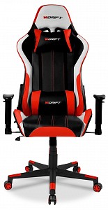 Игровое кресло Drift DR175, белый, красный, черный, экокожа