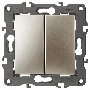 Переключатель перекрестный двухклавишный без рамки Эра 12 12-1112-04