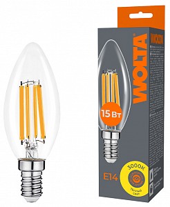 Лампа светодиодная [LED] Wolta E14 15W 3000K