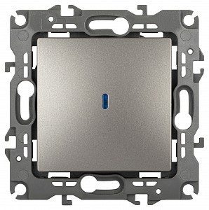 Выключатель одноклавишный с подсветкой без рамки Эра 12 12-1102-16