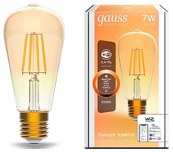 Лампа светодиодная [LED] Gauss E27 7W 2500K