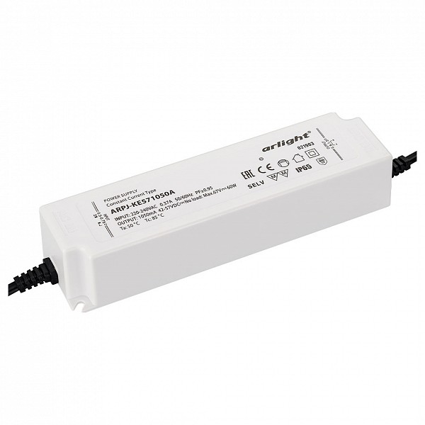 

Блок питания 42-57В 60Вт ARPJ-KE571050A (60W, 1050mA, PFC), 42-57В 60Вт ARPJ-KE571050A (60W, 1050mA, PFC)