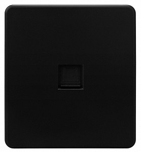 Розетка Ethernet RJ-45 и со шторками, без рамки ROUND KR-78-0724-3