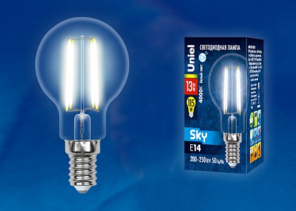 Лампа светодиодная [LED] Uniel E14 13W 4000K
