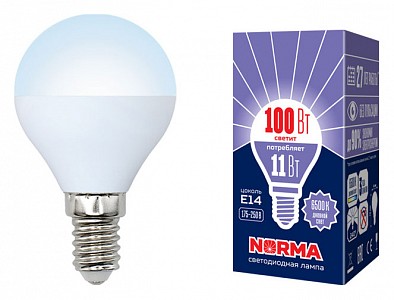 Лампа светодиодная [LED] Volpe E14 11W 6500K