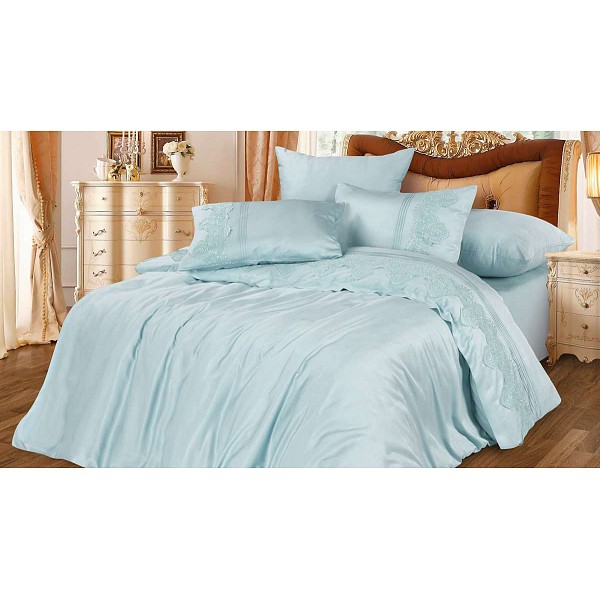 

Комплект евростандарт Bamboo Satin, Голубой, Bamboo Satin