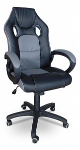 Кресло офисное MF-349, серый, черный, экокожа