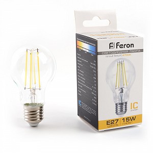 Лампа светодиодная [LED] Feron E27 15W 2700K